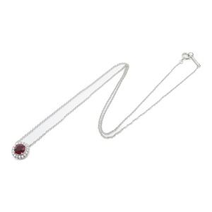 Tiffany Soleste Ruby Diamond Necklace Platinum Diamond Ruby Red